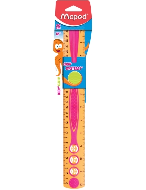 Maped Kidy Grip Ruler 30cm - Orange/Pink